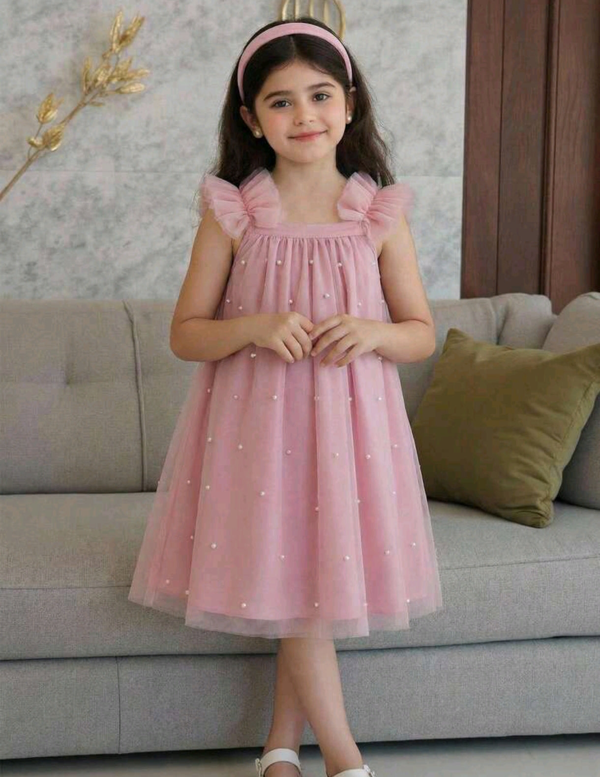 Vestido de tul con perlitas