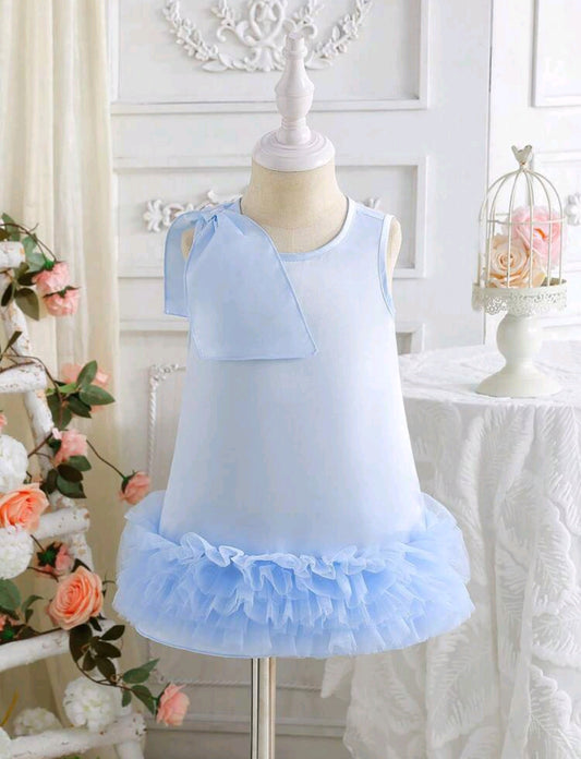Vestido Bebé chic con moño en el hombro