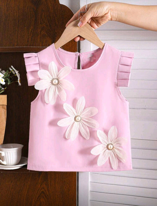 Blusa con flores 3 D