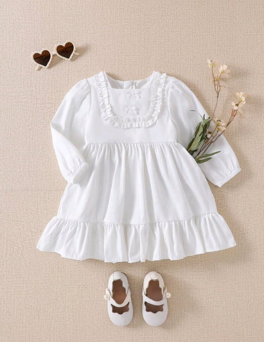 Vestido mangas largas blanco