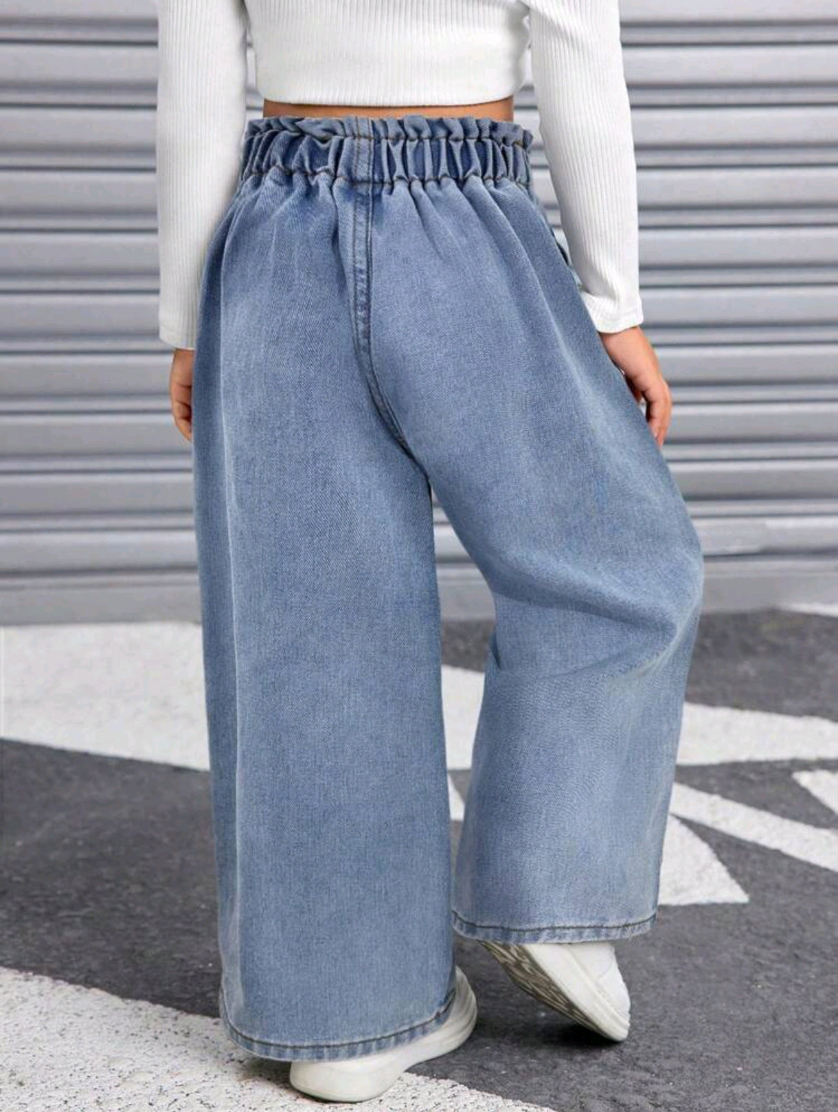 Pantalón de Jeans suelto con bolsillos