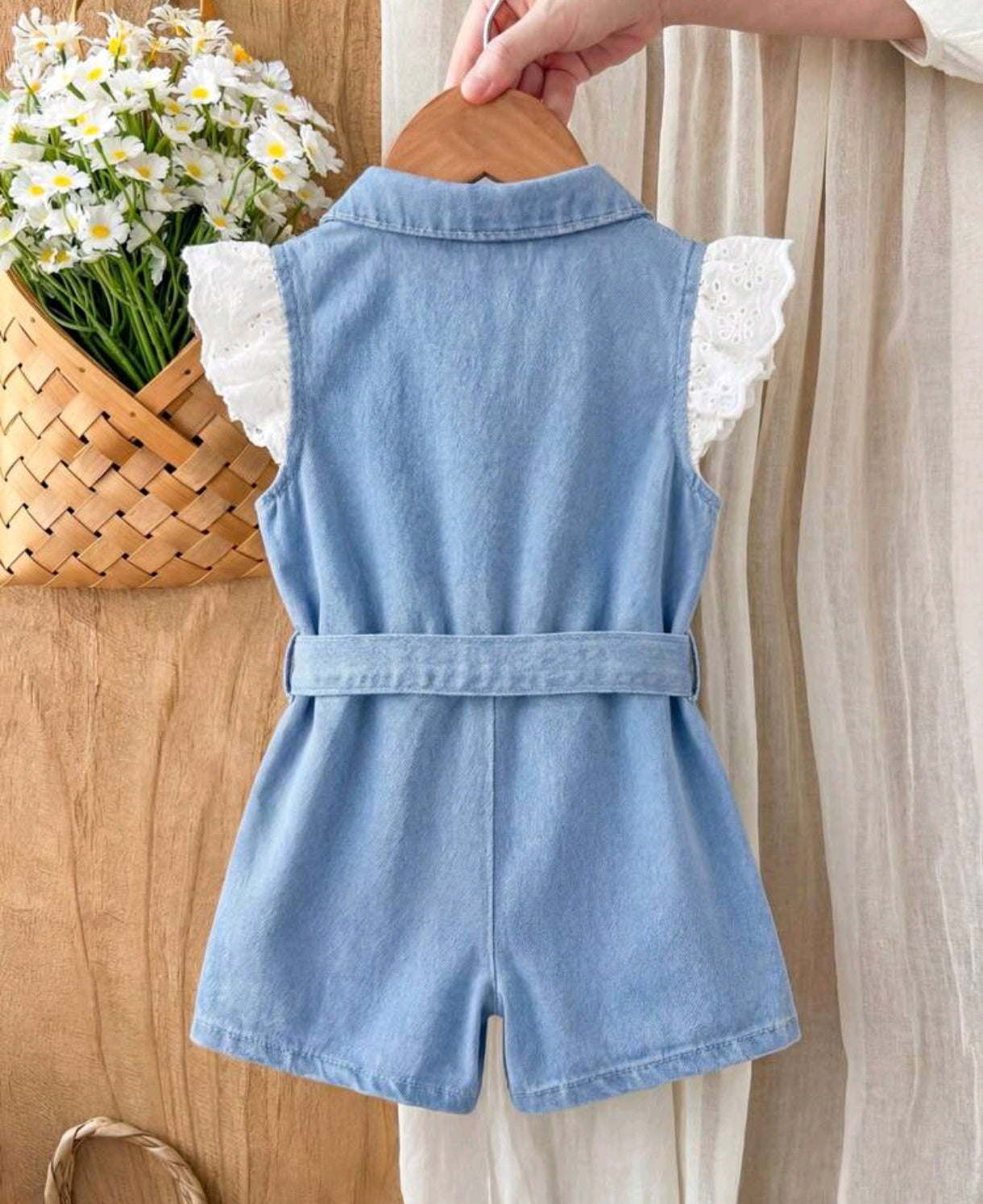 Enterizo De jeans con Cinto