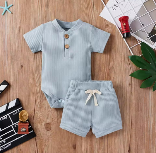 Body acanalado + short