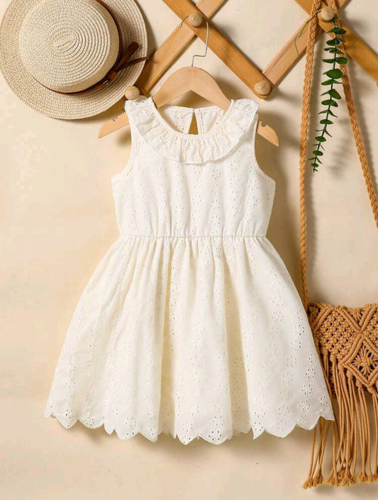 Vestido de broderie sin mangas