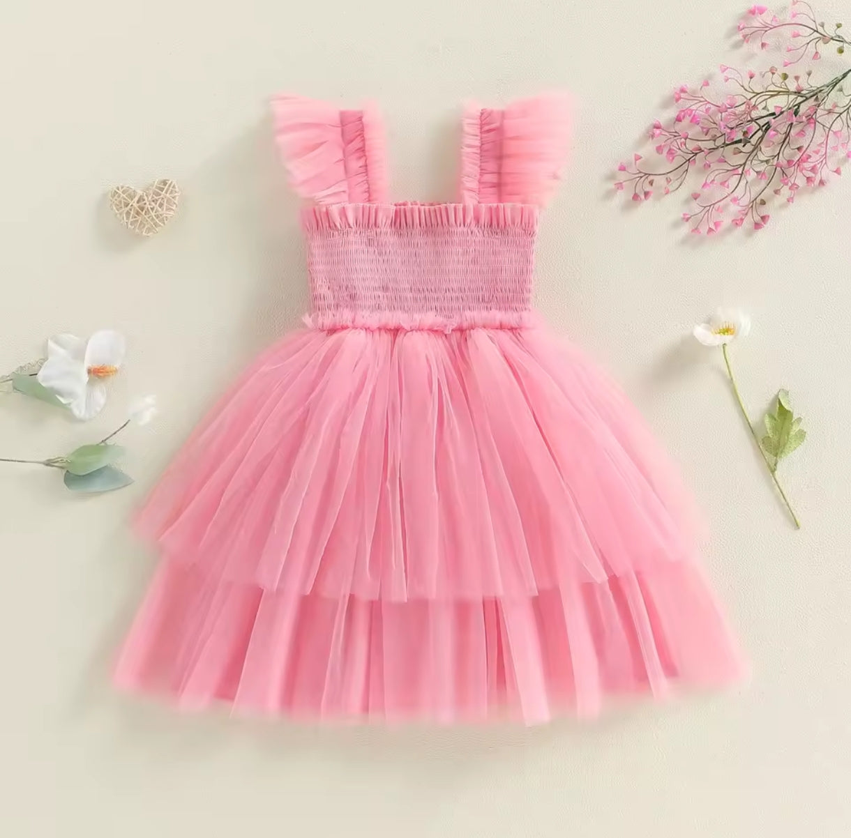 Vestido de tul plisado
