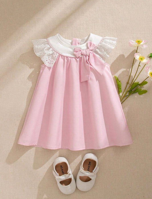 Vestido Bebé sin mangas, con cuello redondo