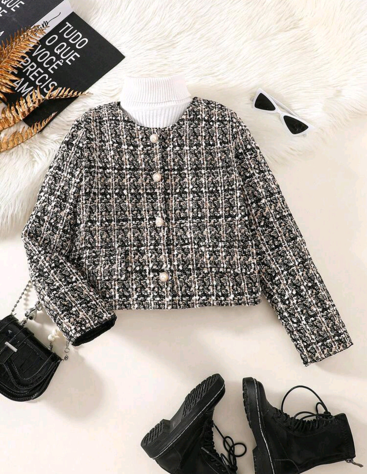 Chaqueta Casual de tweed ( sin pullover)