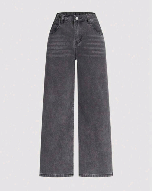 Pantalón de Jeans Preadolescente Recto, negro claro
