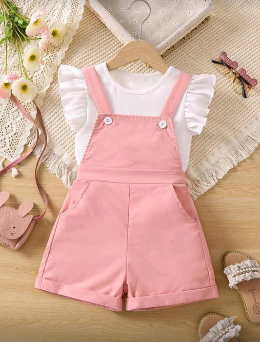 Blusa acanalada + jardinera