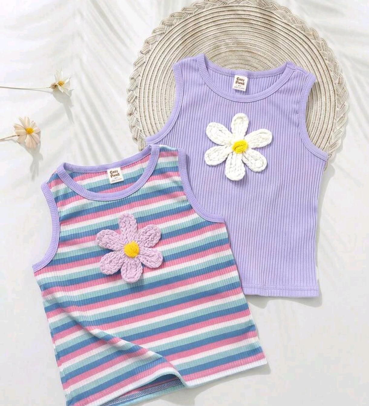 Blusa sin mangas con flor