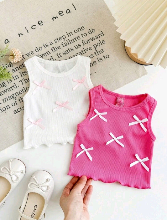 Blusa sin mangas con moños