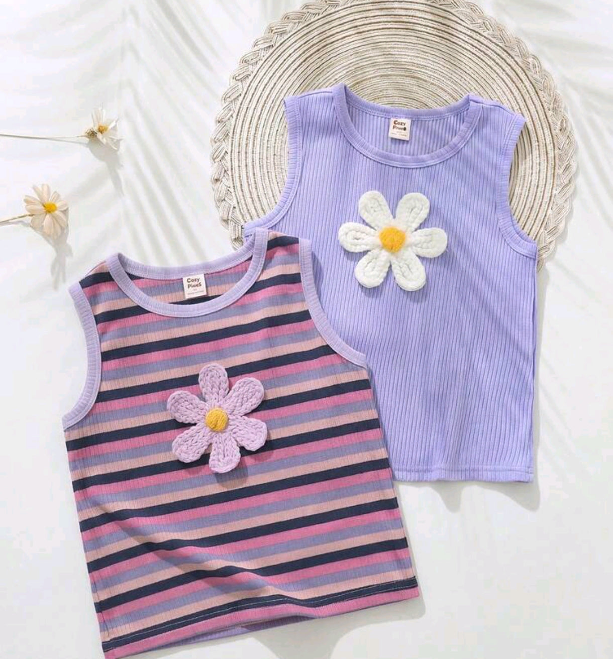 Blusa sin mangas con flor