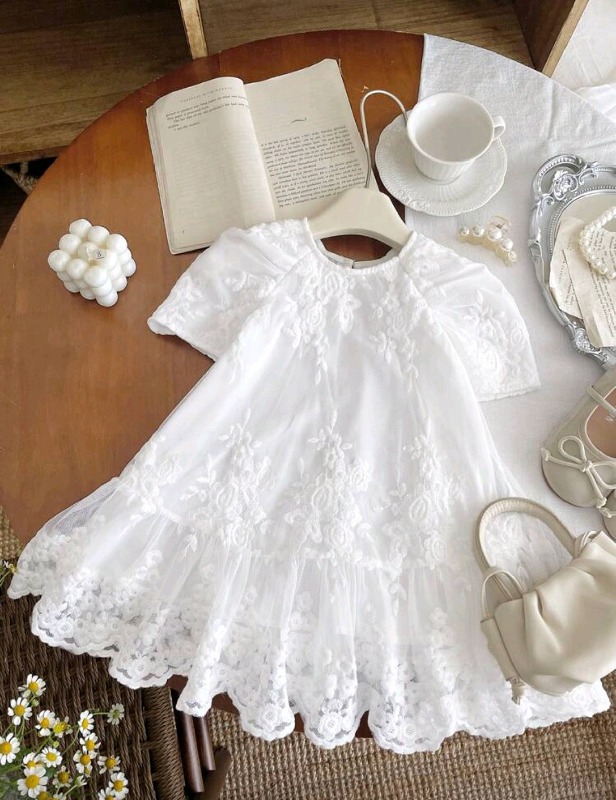 Vestido blanco de renda