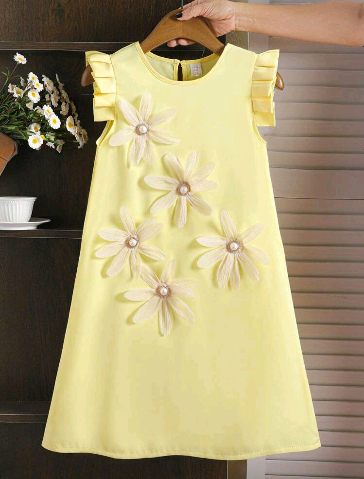 Vestido con flores 3D