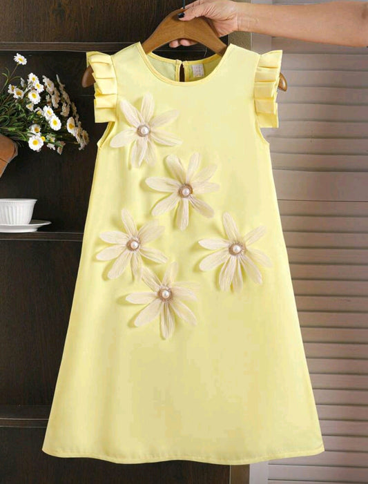 Vestido con flores 3D