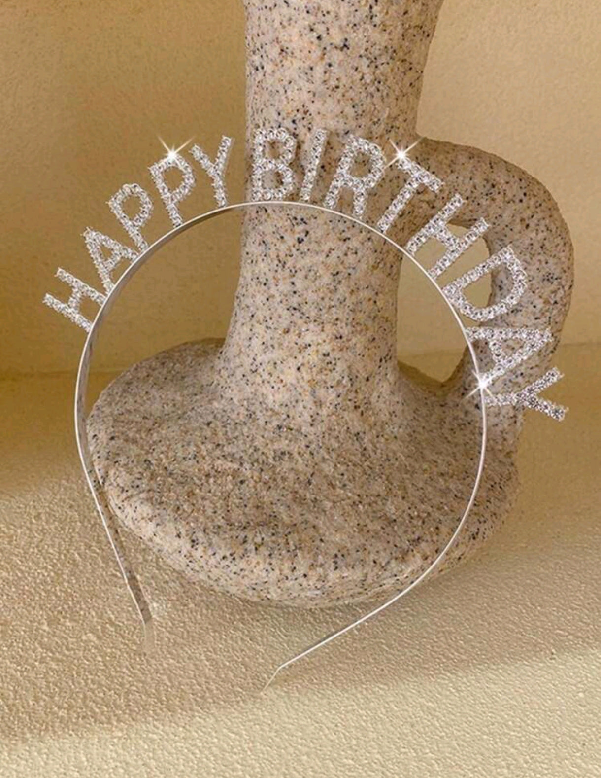 Acc. Diadema de feliz cumpleaños con brillos