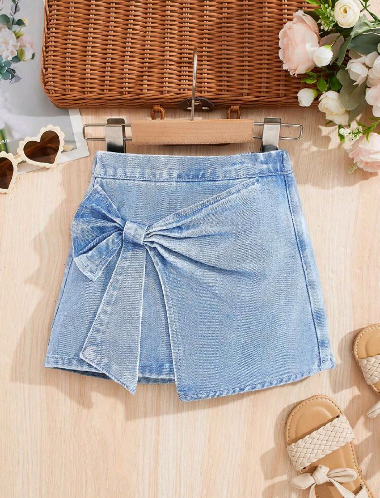 Falda de Jeans con diseño de moño