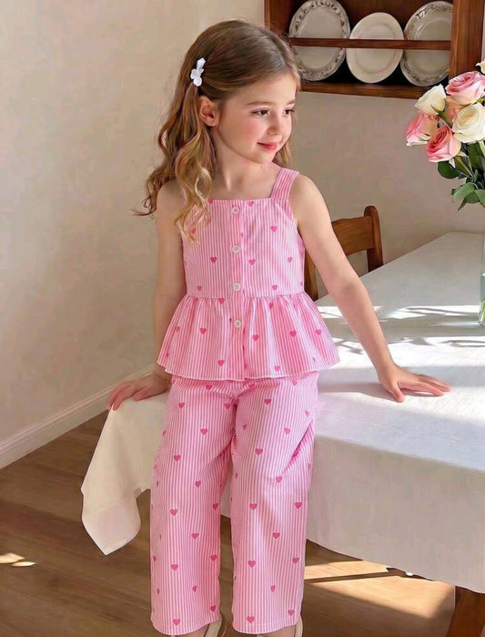Blusa + pantalón a rayas