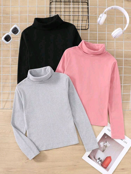 Mangas largas con cuello alto