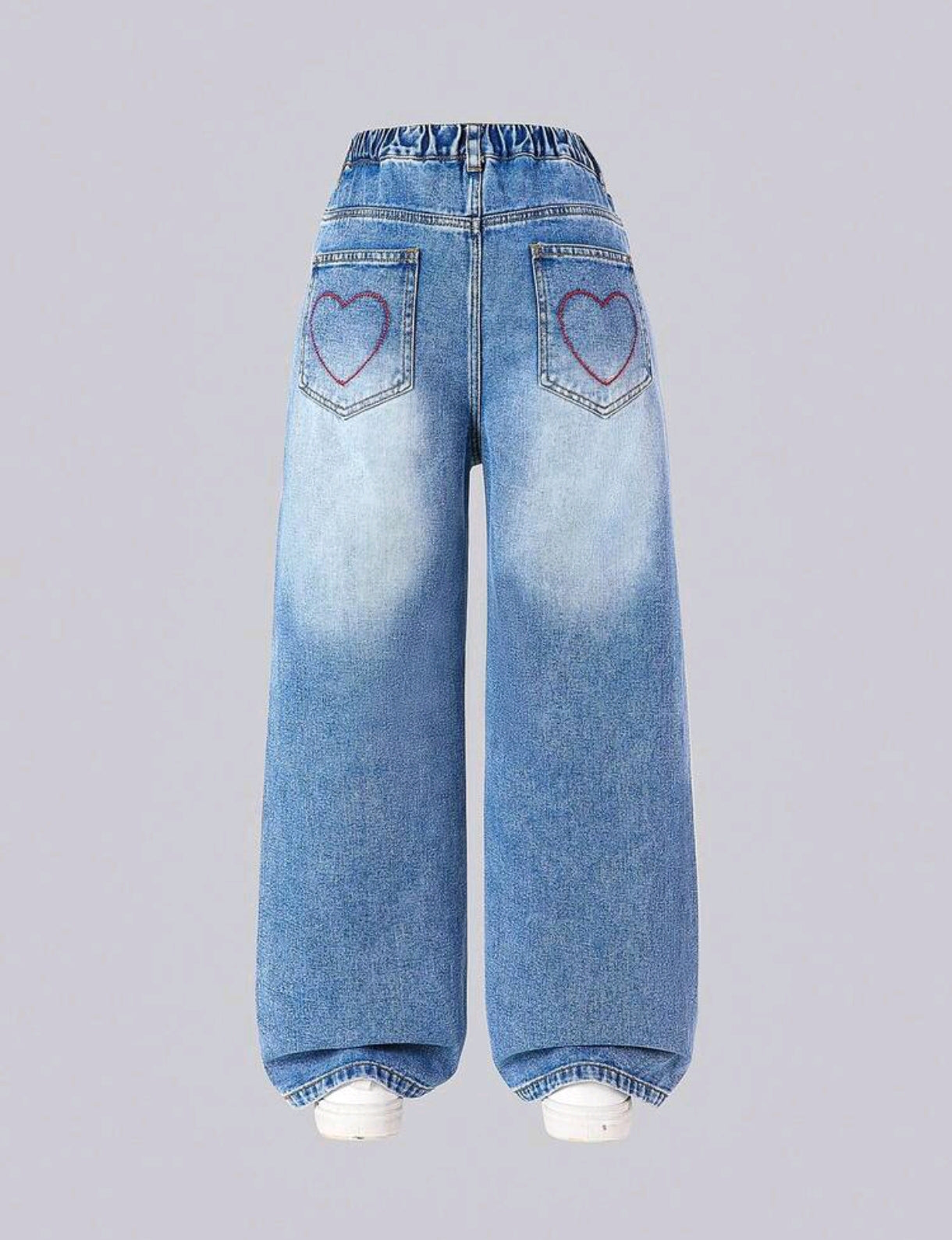 Pantalón de Jeans Preadolescente con bordados de fresas