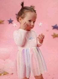 Body mangas largas con tul multicolor