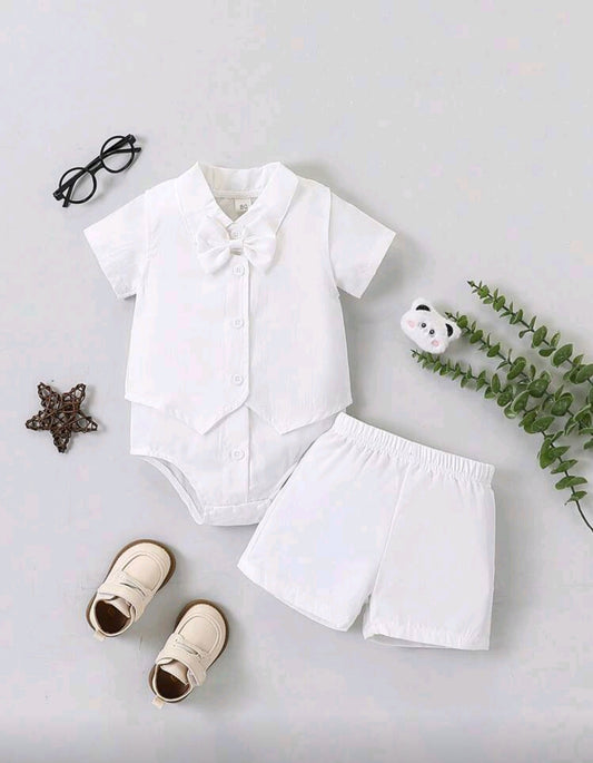 Body camisa + chaleco + short