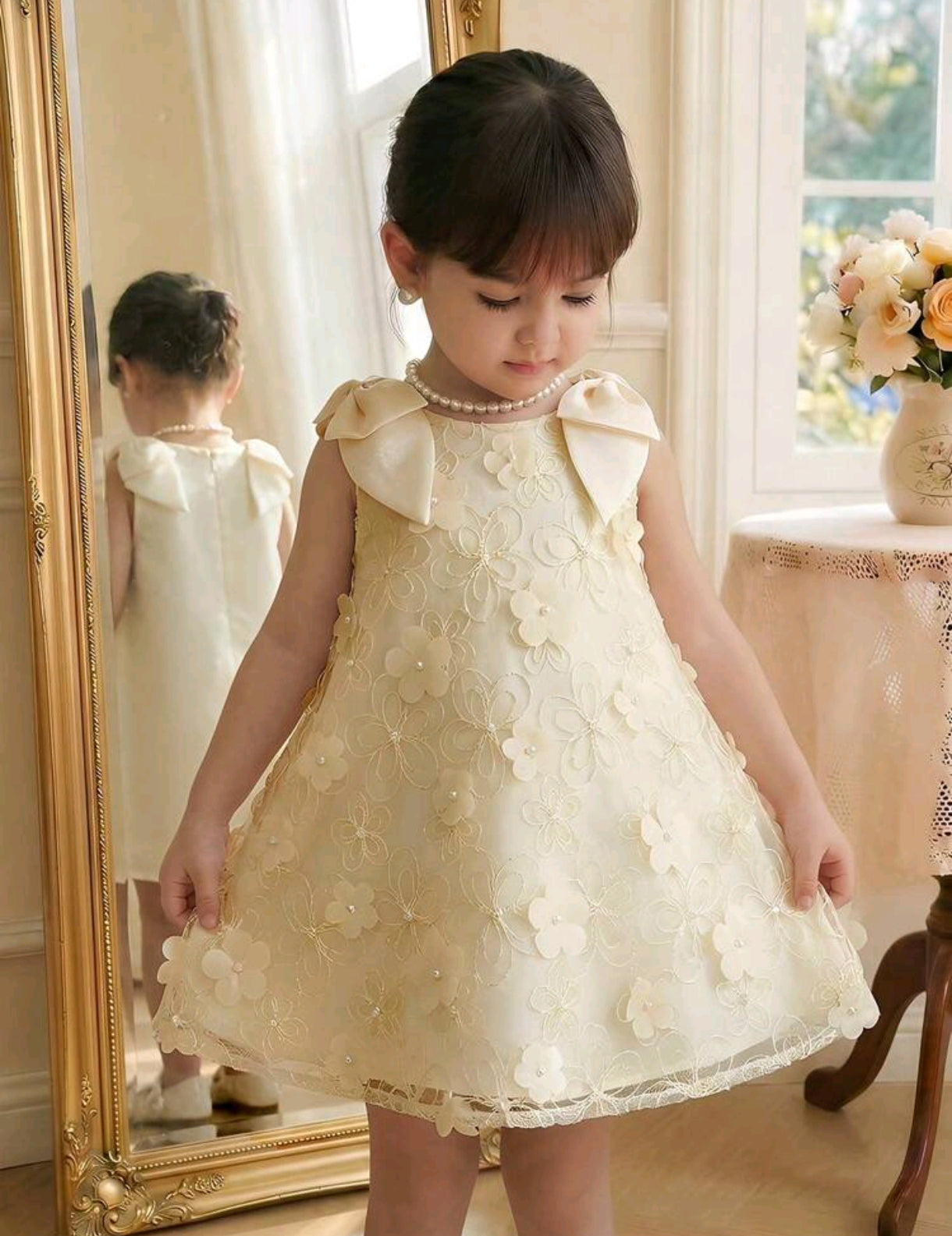 Vestido chic con bordados 3D