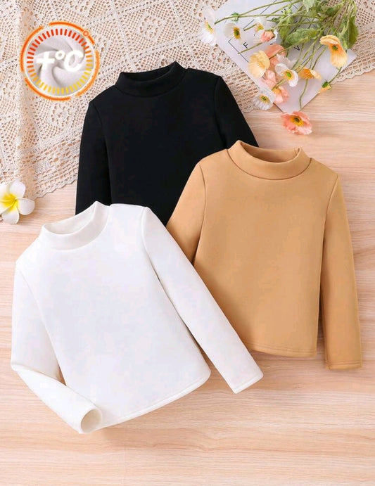 Mangas largas con cuello frizado por dentro