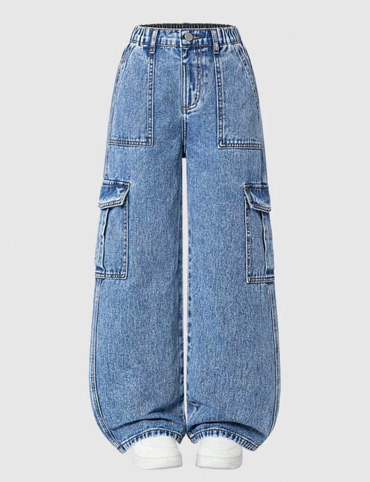 Pantalón de Jeans Preadolescente con bolsillos