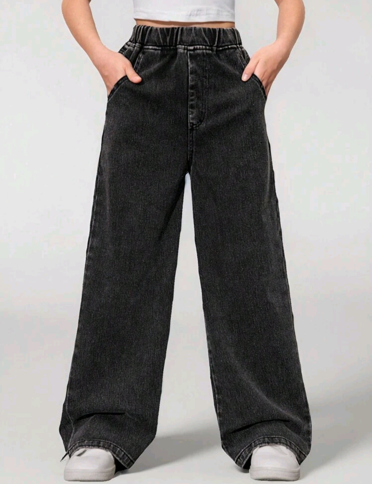 Pantalón de Jeans para ancha Negro