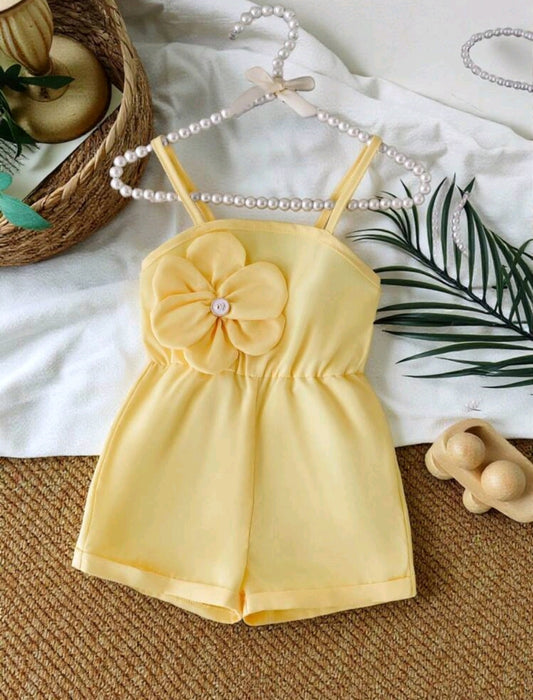 Mono con tirantes detalle en flor