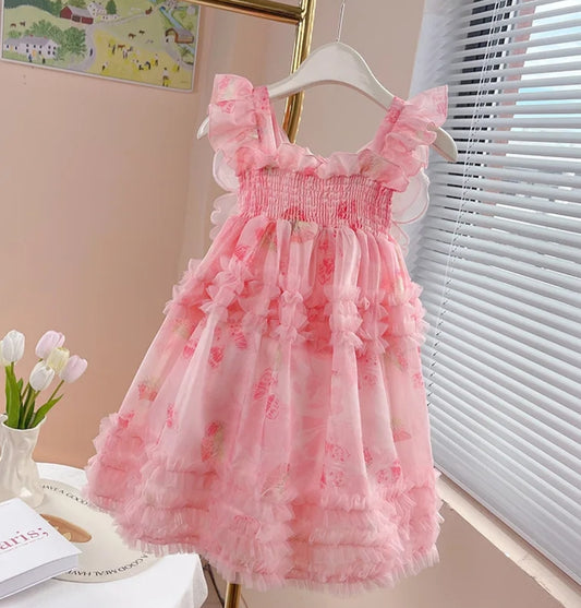 Vestido tul con alitas