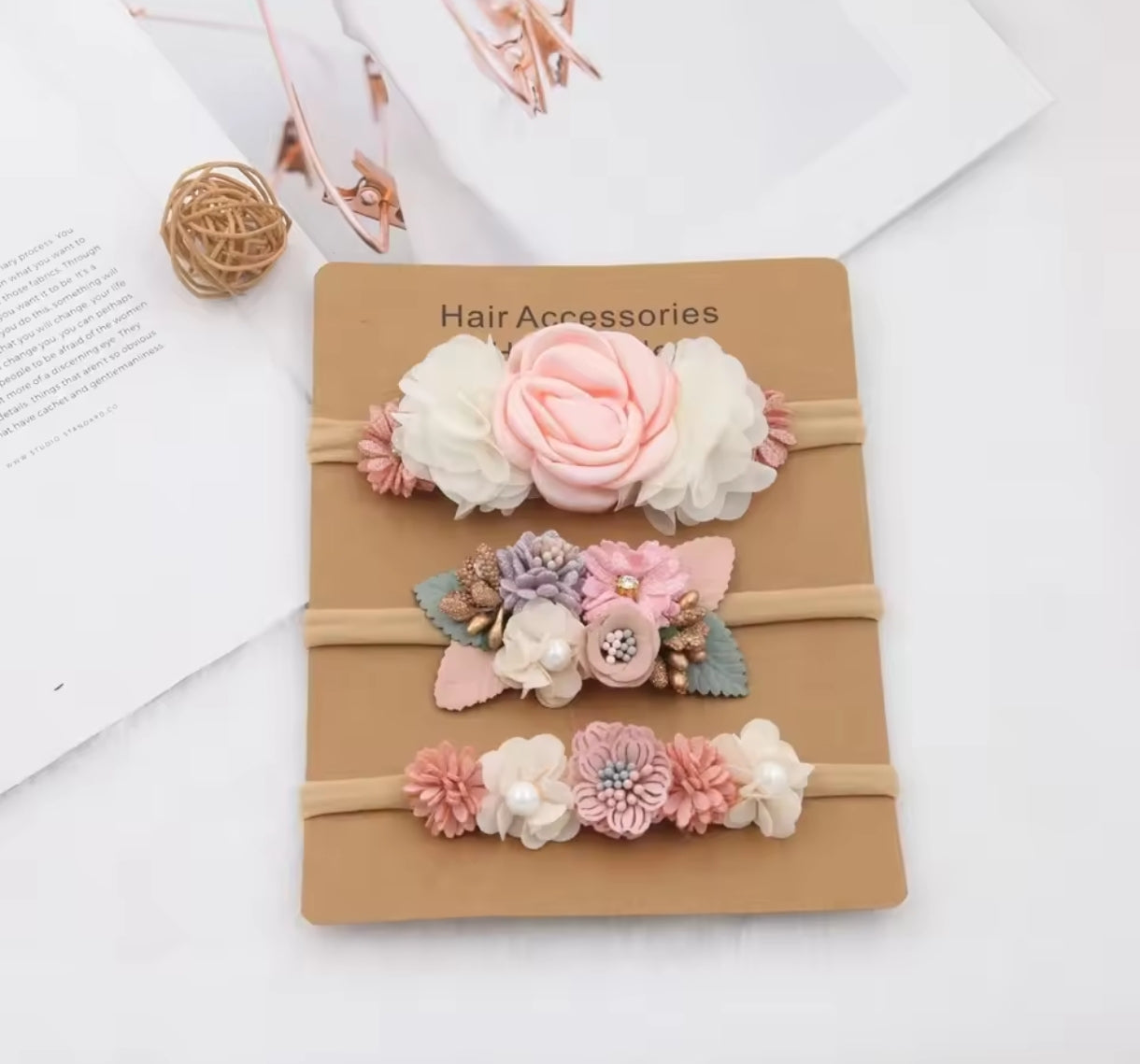 Acc. Diadema de Flores para bebé por unidad