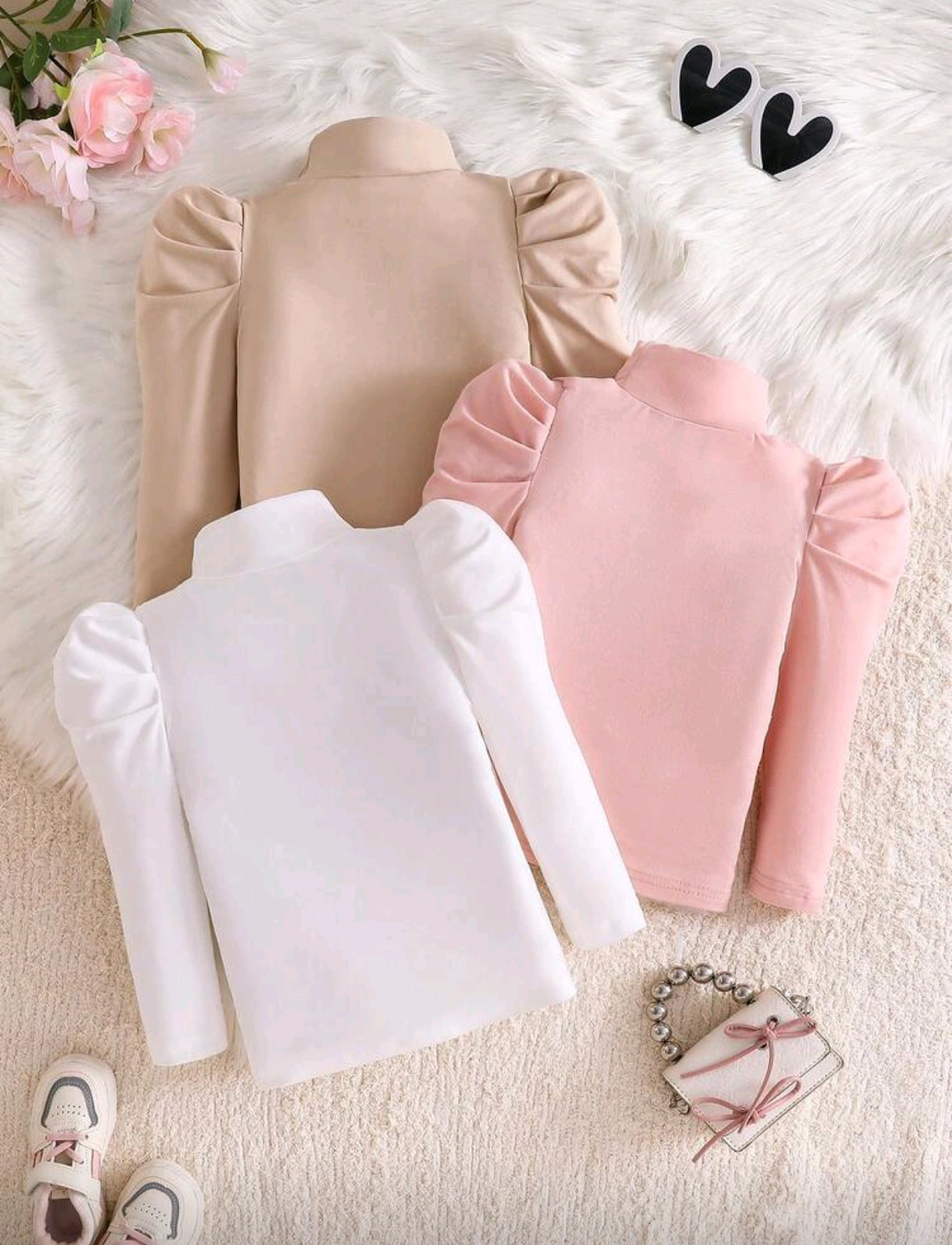 Mangas largas con cuello y mangas gigot