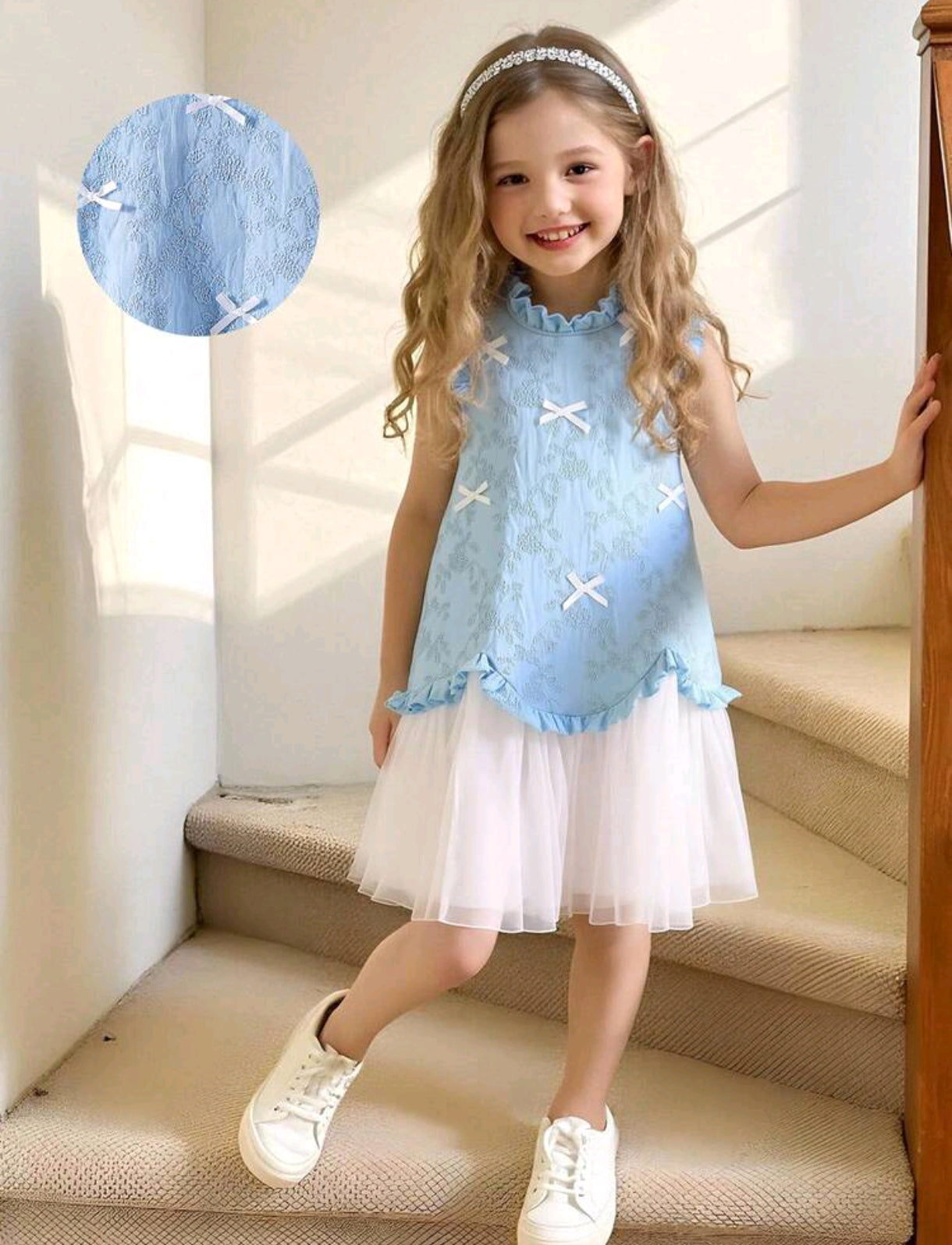 Vestido de Jacquard con moños