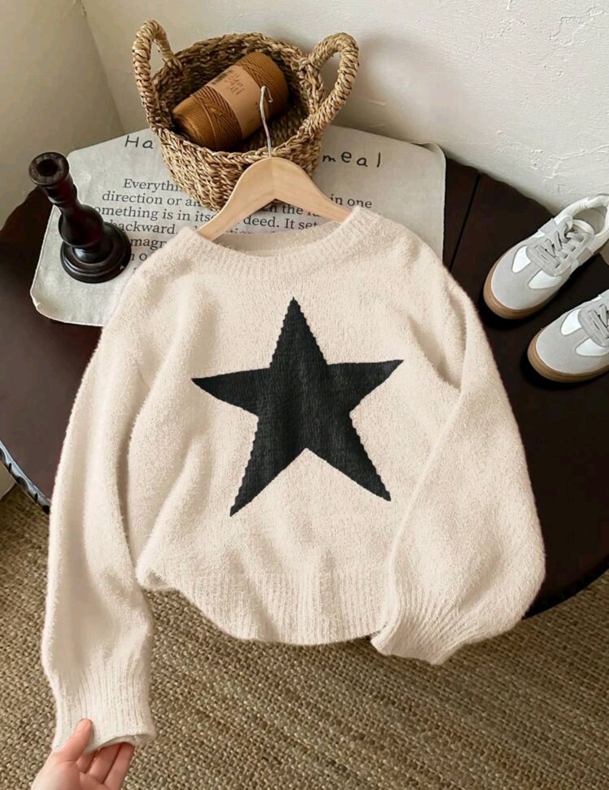 Abrigo de Hilo con diseño de estrella