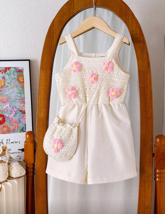 Monito fresco con detalles en flores + bolsito