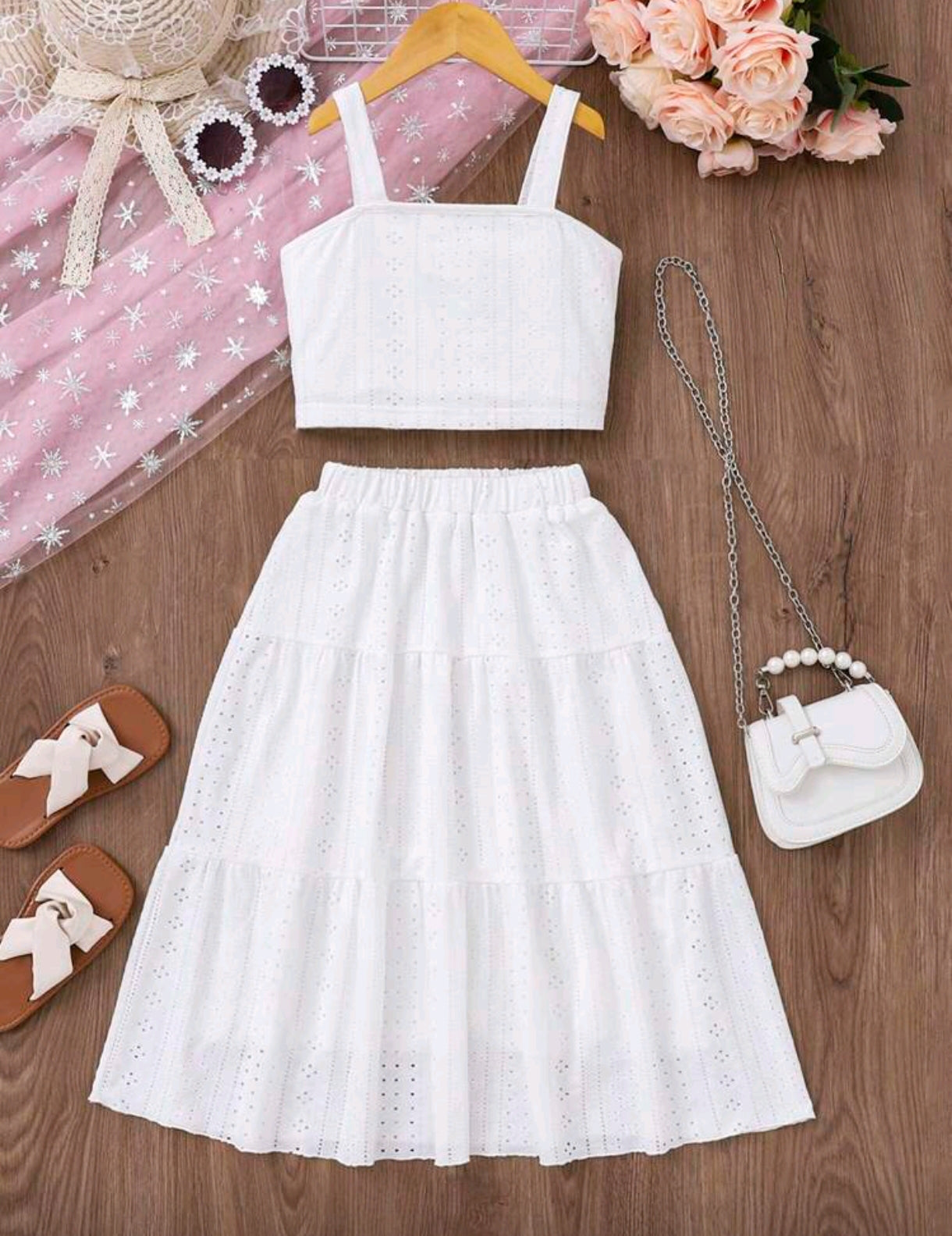 Top de tiritas + falda larga