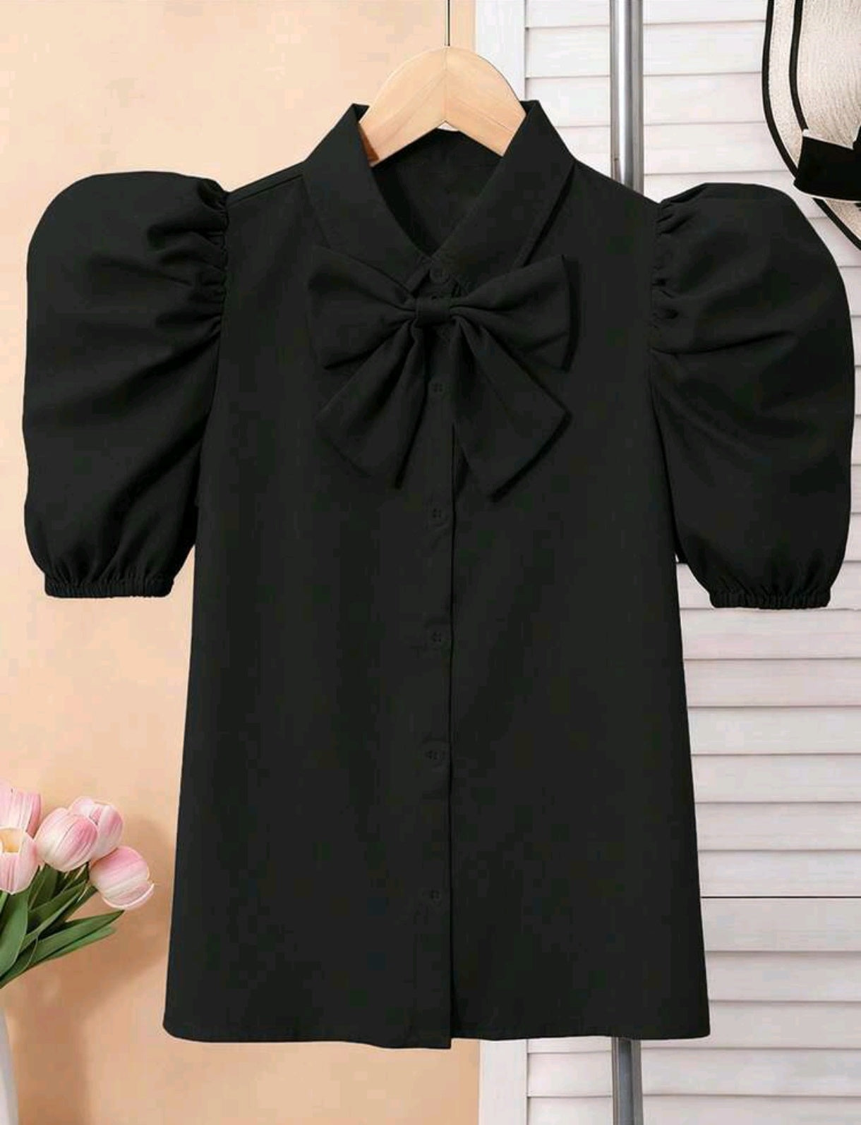 Camisa de mangas abullonadas