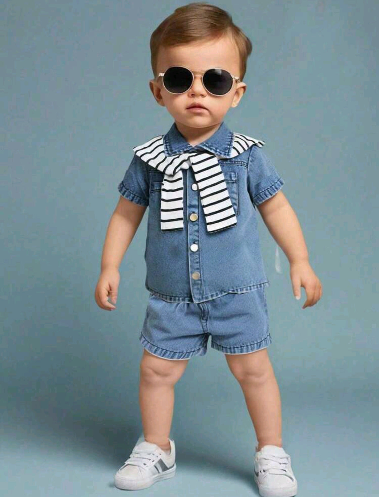 Camisa + short de jeans