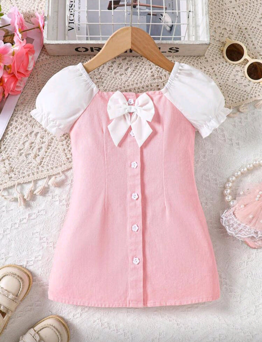 Vestido bebe de jeans rosa