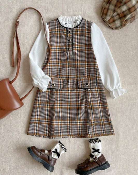 Vestido mangas largas con rayas