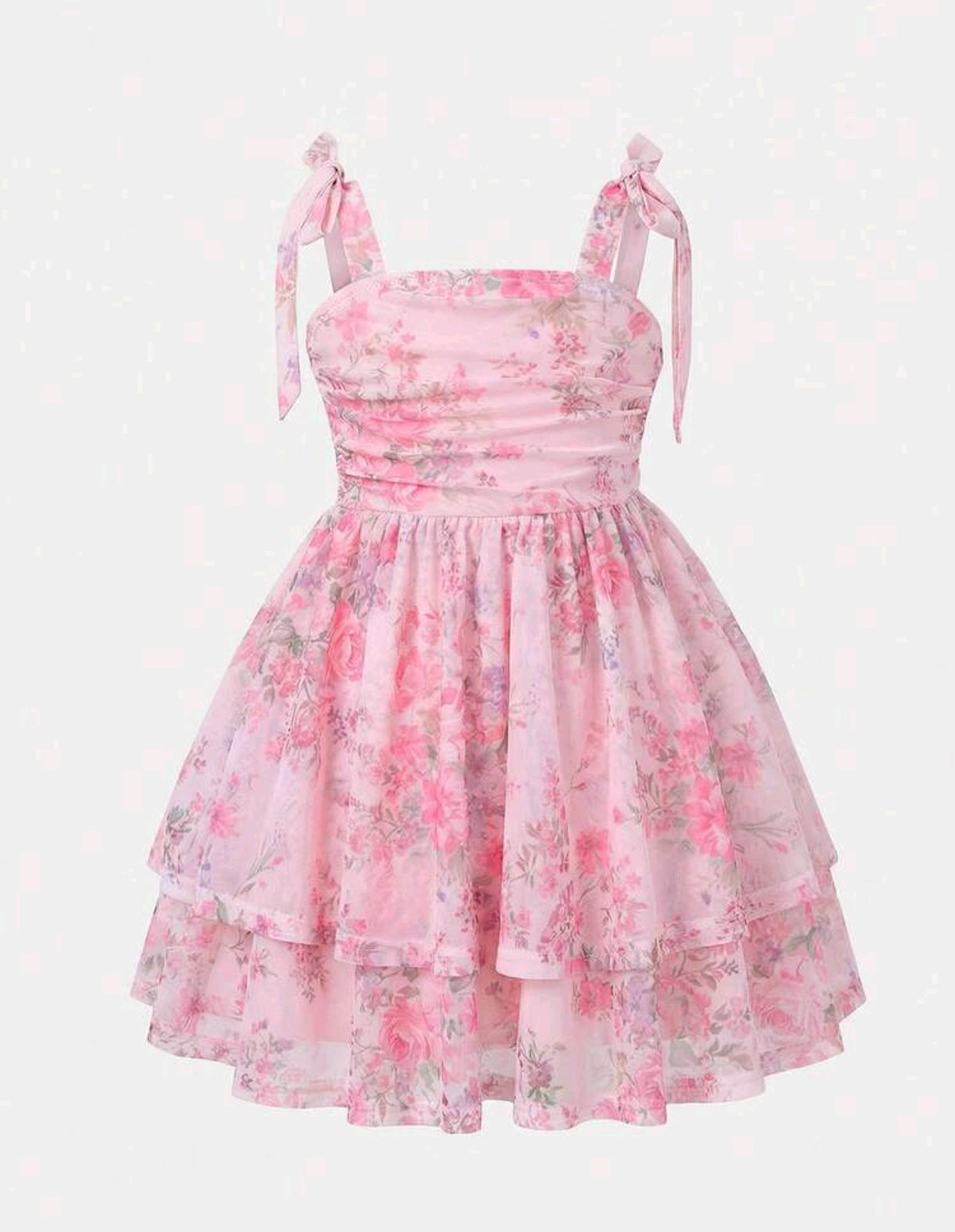 Vestido de tiritas con estampado de flores