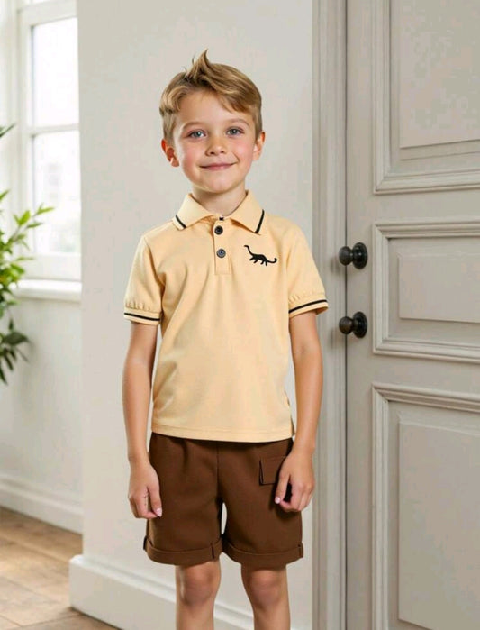 Remera tipo polo + short