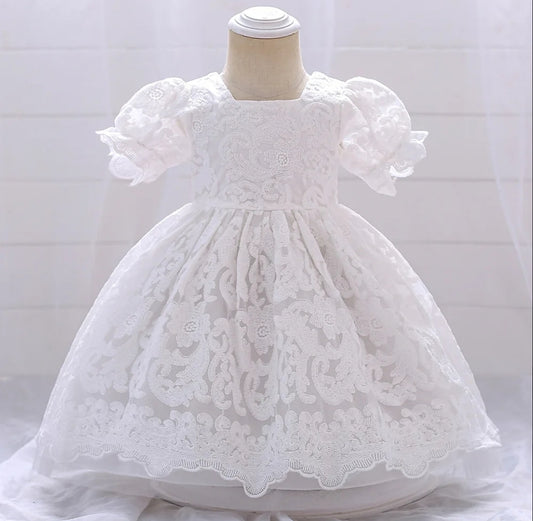 Vestido Elegante Blanco de renda