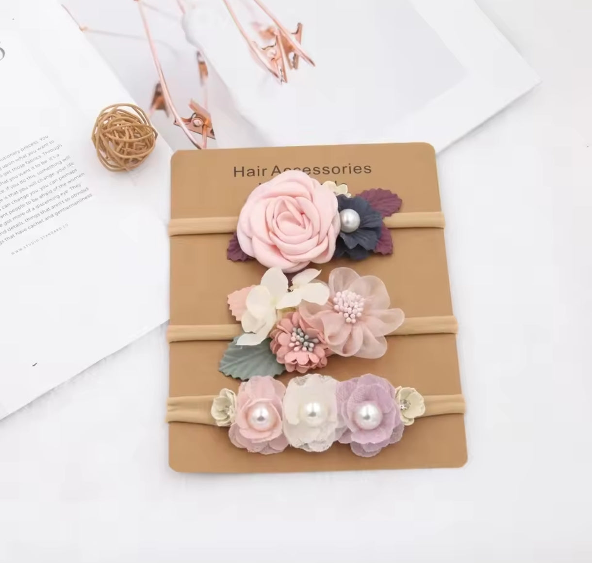 Acc. Diadema de Flores para bebé por unidad