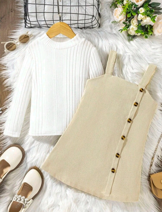 Mangas largas + vestido de corderoy