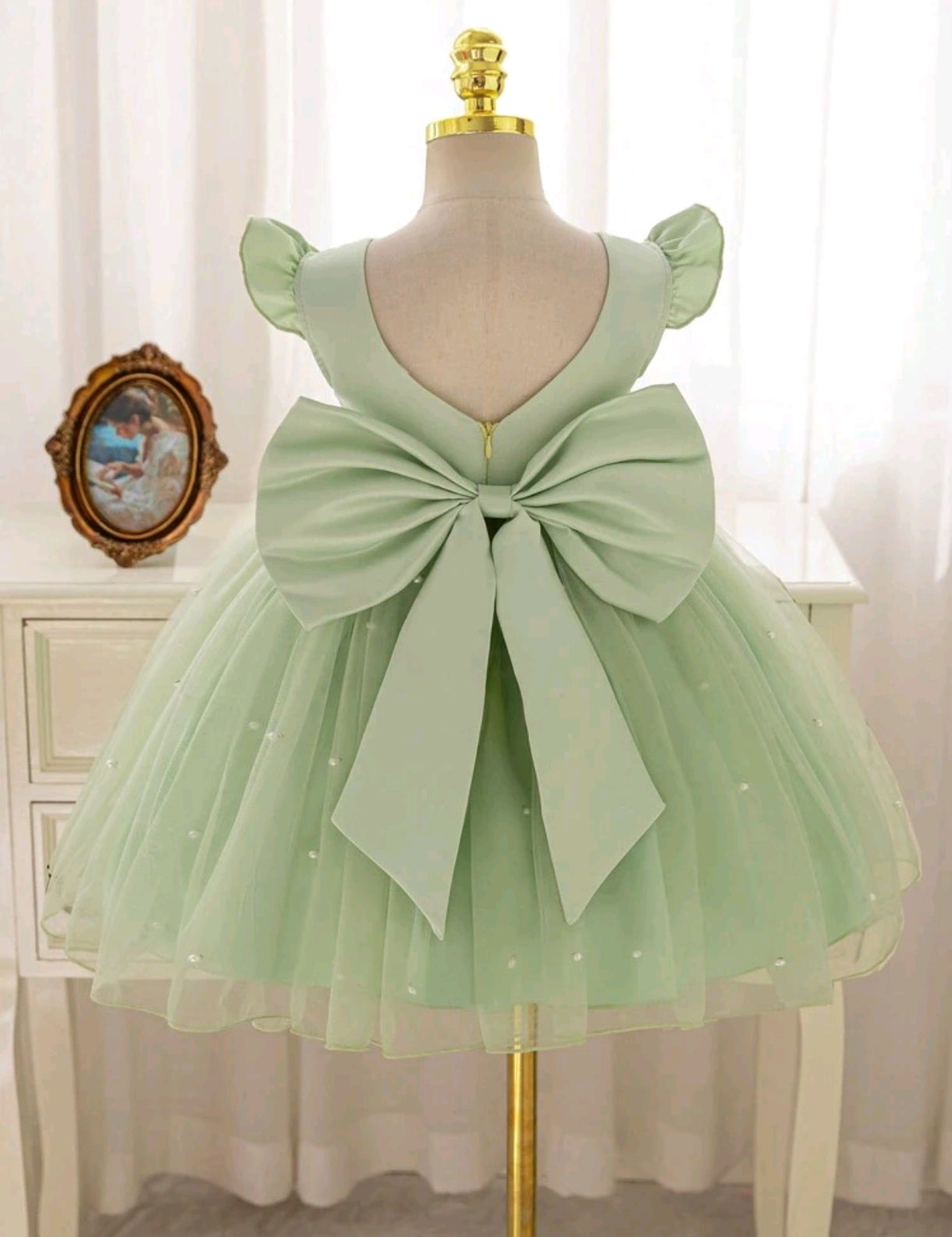 Vestido Elegante con detalles en perlitas