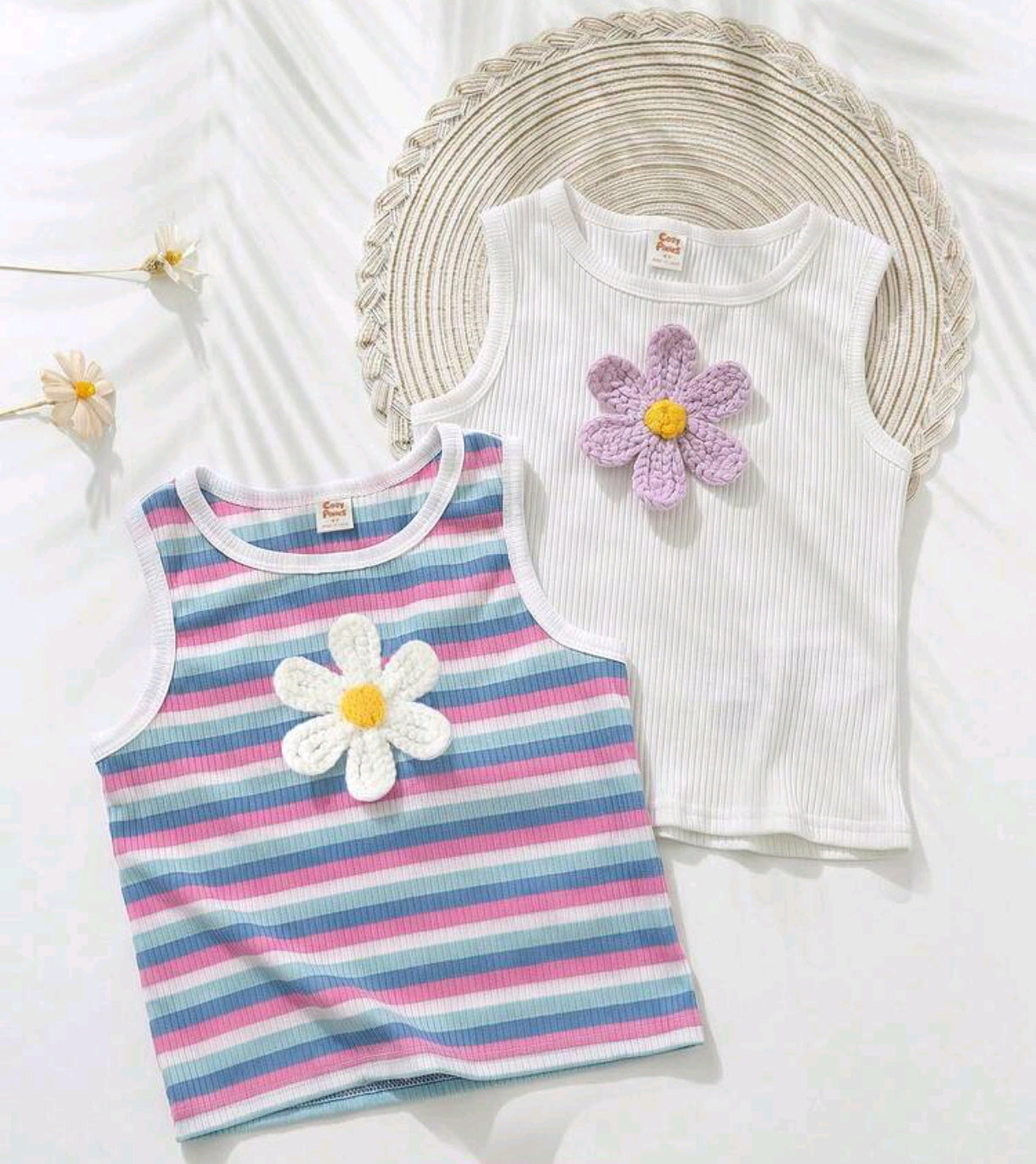 Blusa sin mangas con flor