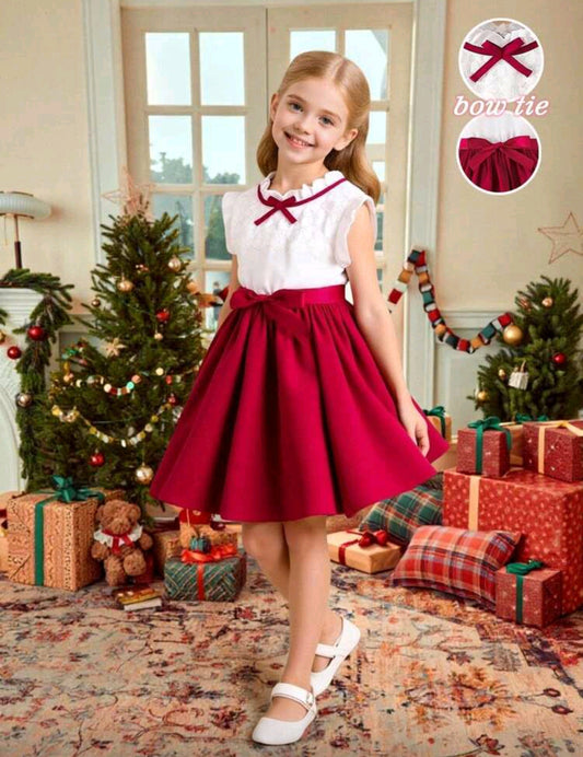 Vestido de media manga con encajes